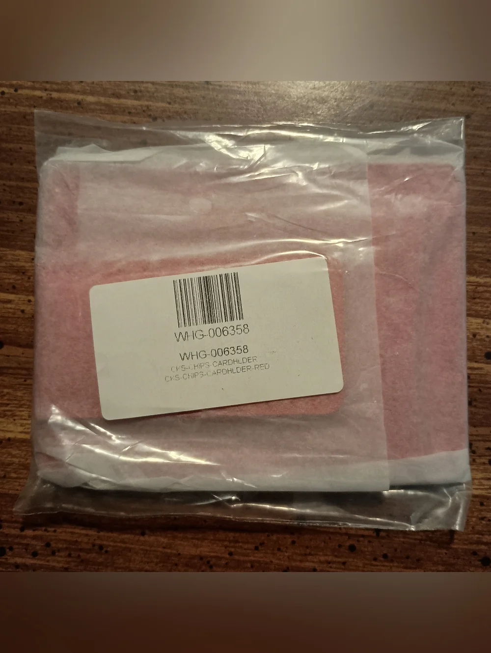 COOKIES WALLET - Red // Money Clip and Card Holder NWT Fashion ID Window Pocket