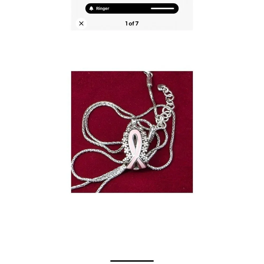 Brighton Pink Ribbon Lanyard Necklace 36