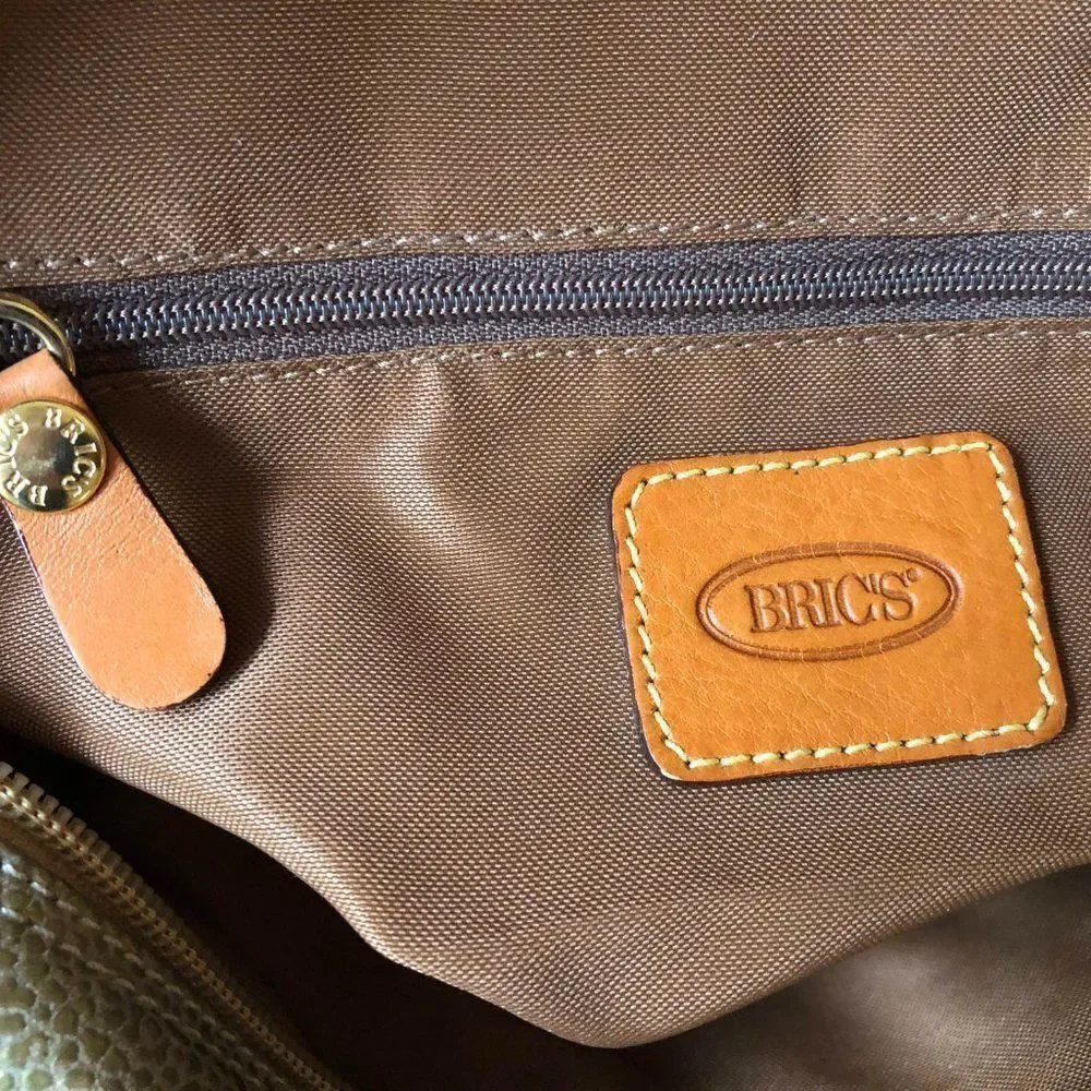 Brics Olive Green Micro Suede Shoulder Bag‎