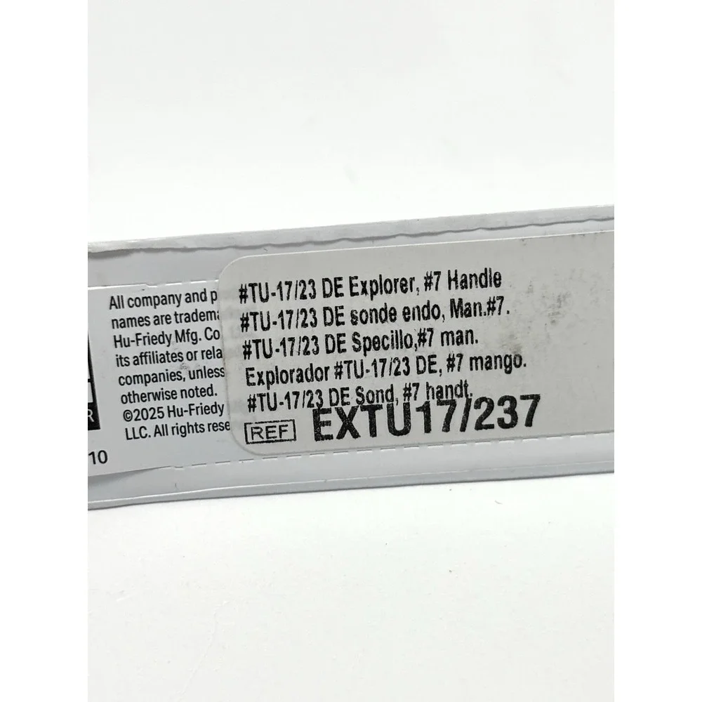 Hu Friedy EXTU17/237 Dental Explorer TU-17/23 DE #7 Handle Sealed New USA