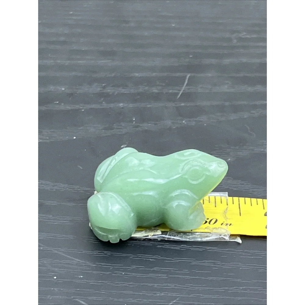 Green Aventurine Frog Carving Crystal Animal Figurine Stone Decor