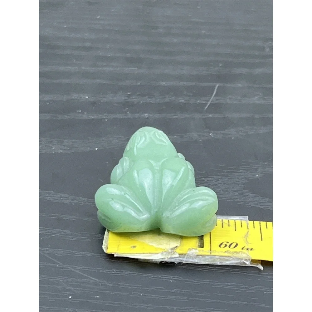 Green Aventurine Frog Carving Crystal Animal Figurine Stone Decor