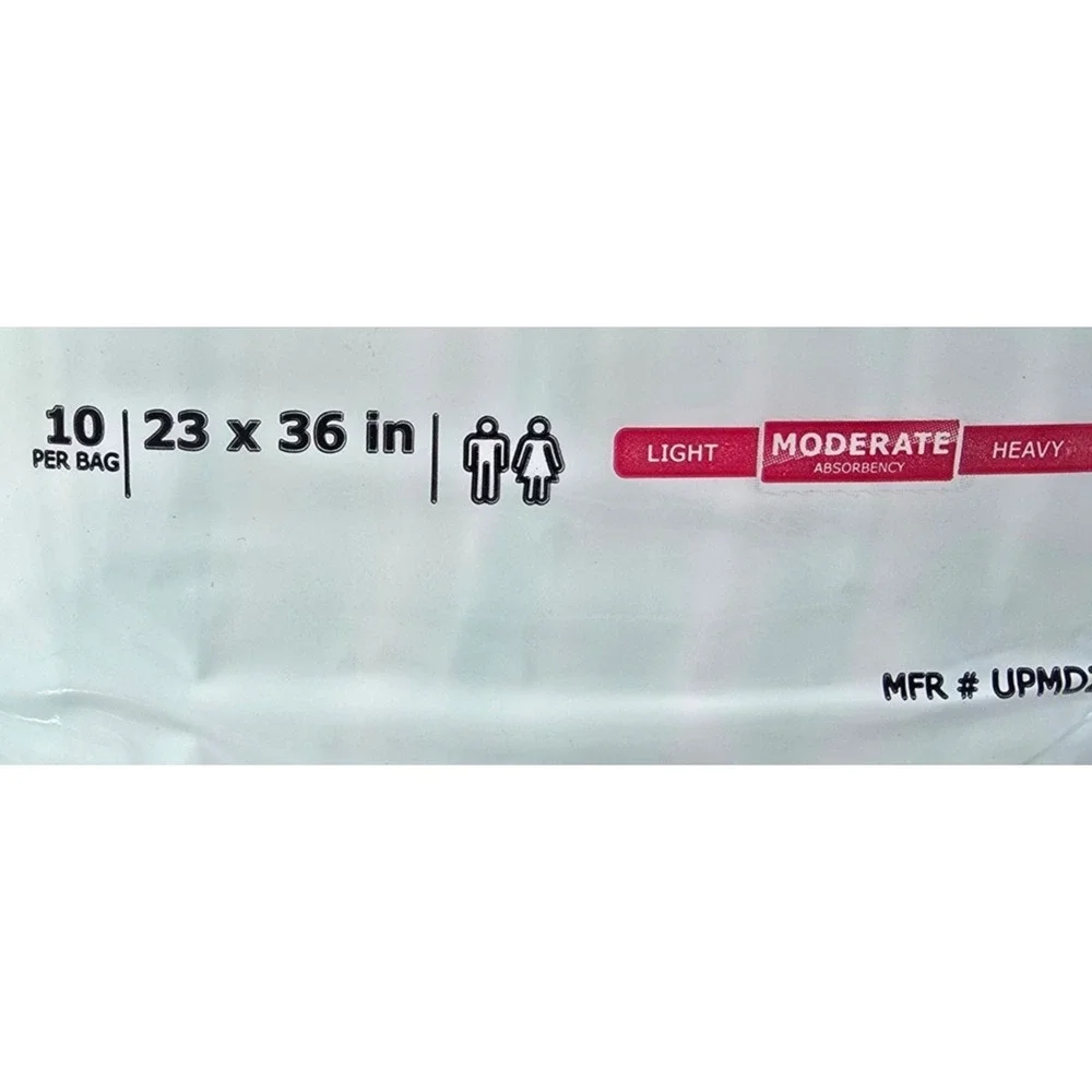 MCKESSON Underpads Adult 23x36 White New Super Disposable 10-Pack Odor Control