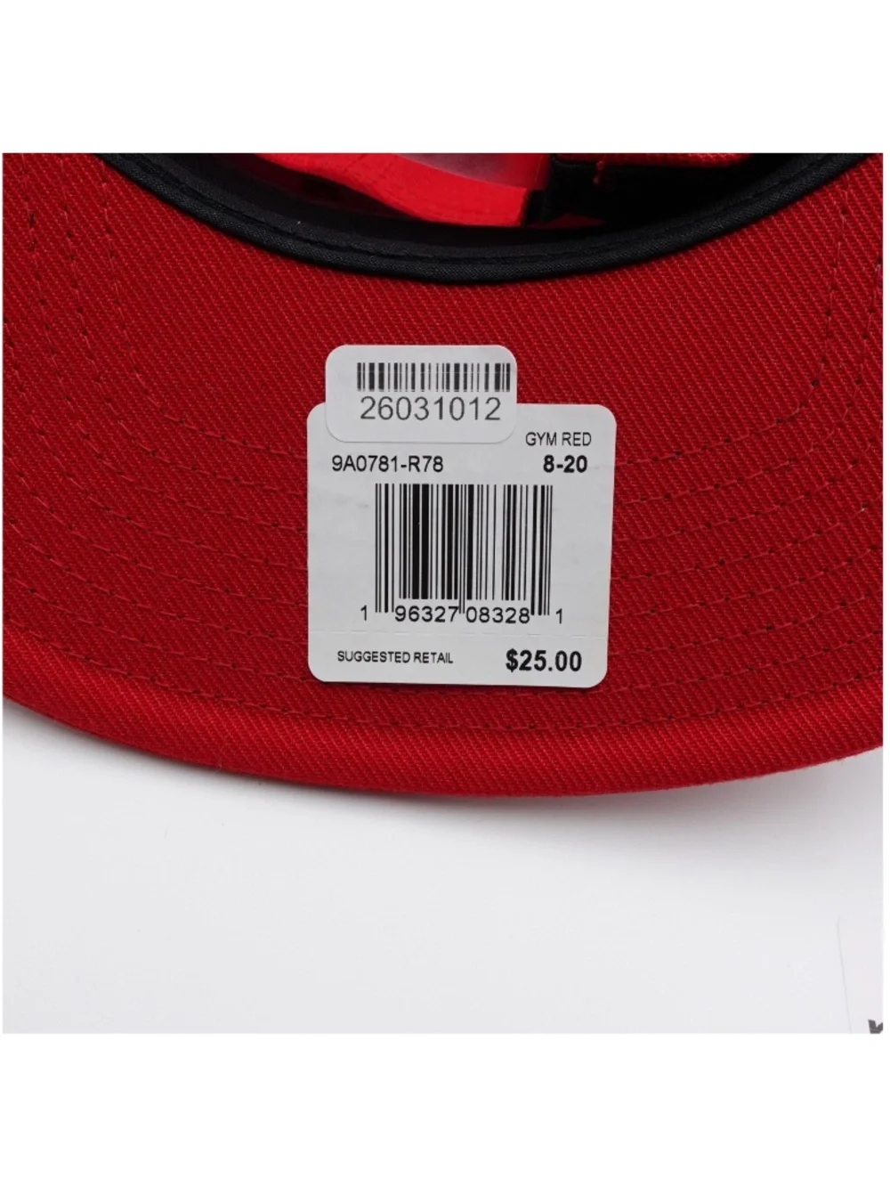 NEW Jordan Big Kid's Jersey Flat Brim Structured Cap Hat 9A0781-R78 Gym Red