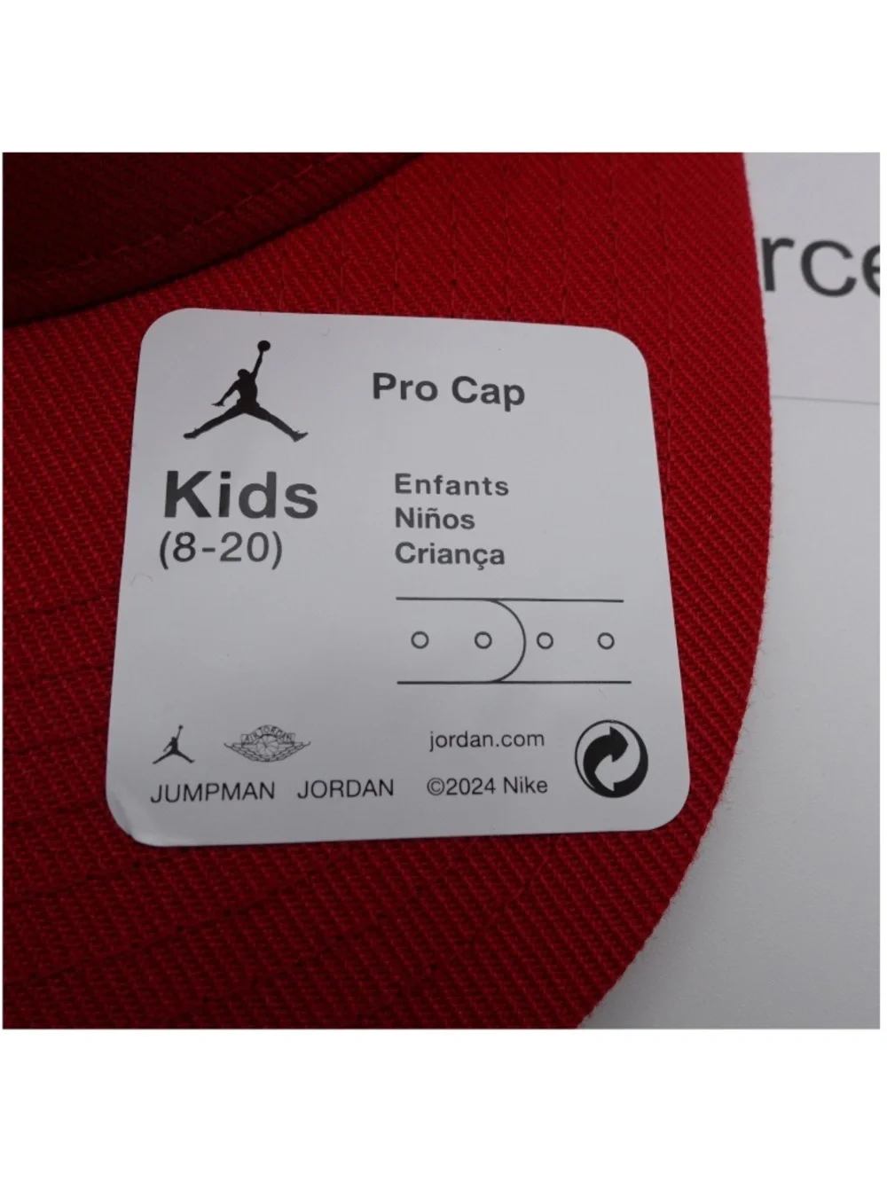 NEW Jordan Big Kid's Jersey Flat Brim Structured Cap Hat 9A0781-R78 Gym Red