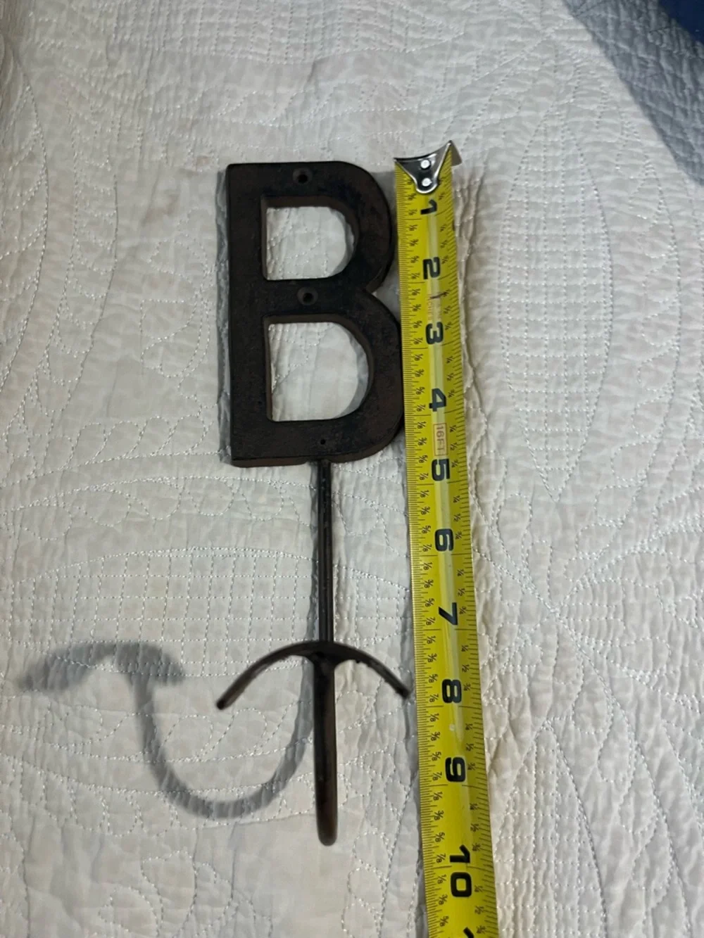 Rustic Decorative Letter B Wall Hook