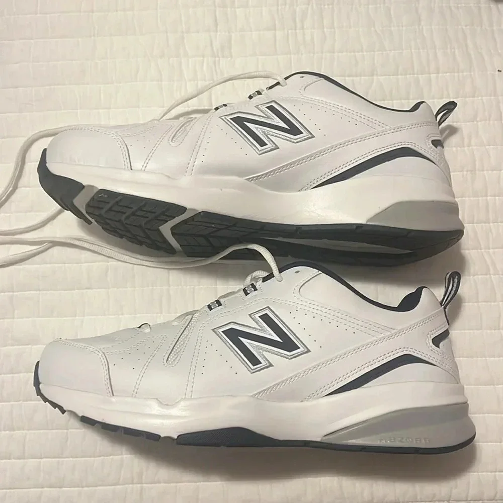 New Balance 608 White Navy Men's Shoes, size 12 Extra Wide 4E MX608WN5 NWOT