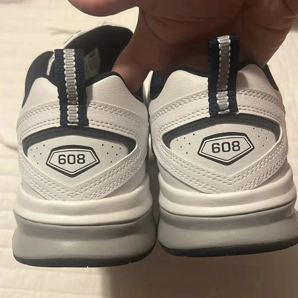 New Balance 608 White Navy Men's Shoes, size 12 Extra Wide 4E MX608WN5 NWOT