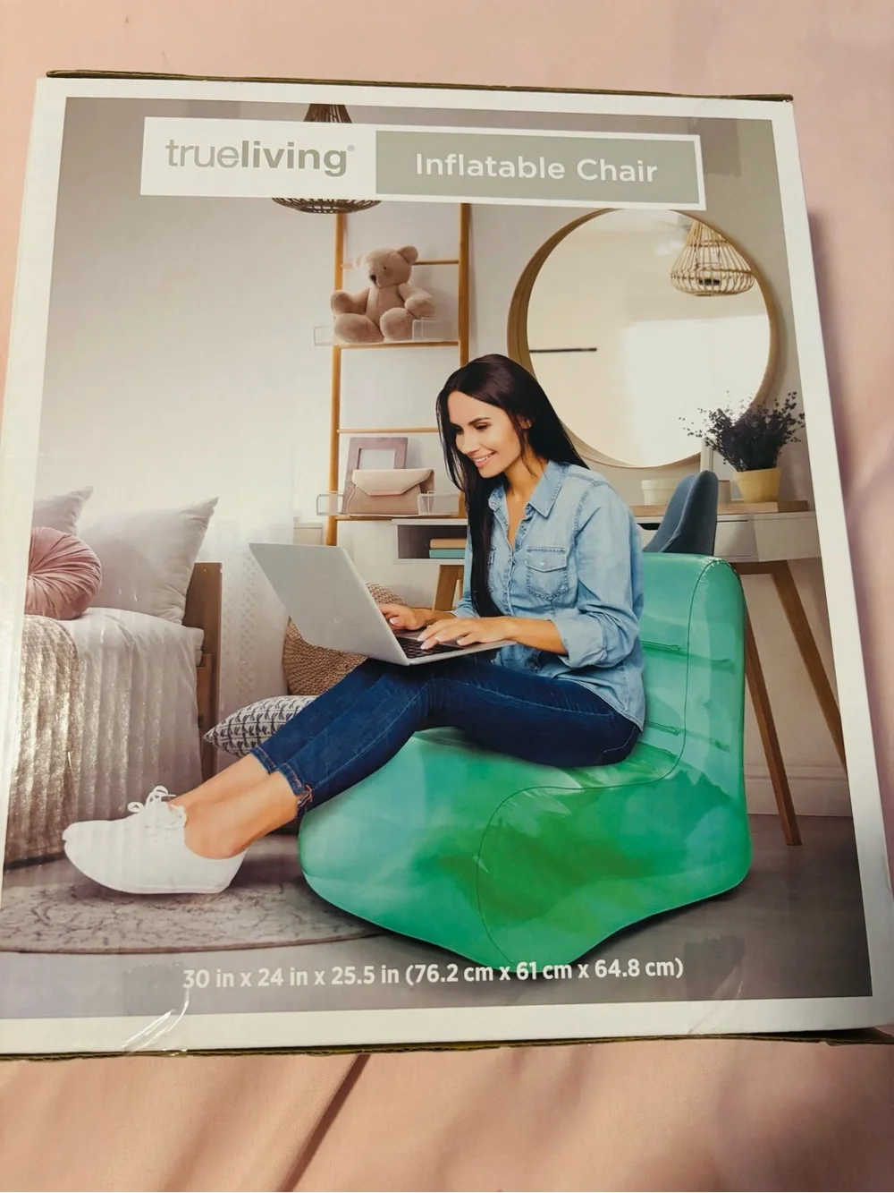 Green Inflatable Chair - Comfortable Home Accent Seating
