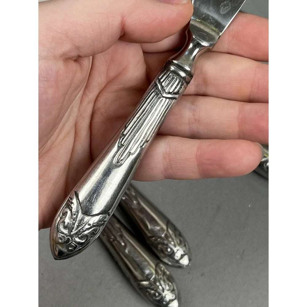 Pier1 Imports PII15 Stainless Flatware Silverware 8 Dinner Knives & 1 Fork