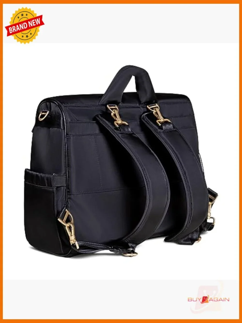 Convertible Diaper Bag Satchel Backpack with Changing Pad, 14-Pocket Large