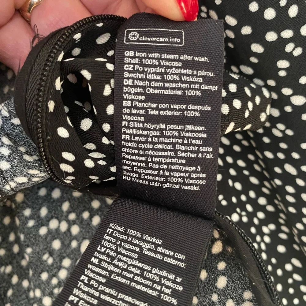 & OTHER STORIES Puff Sleeve Polka Dot Top Size 4