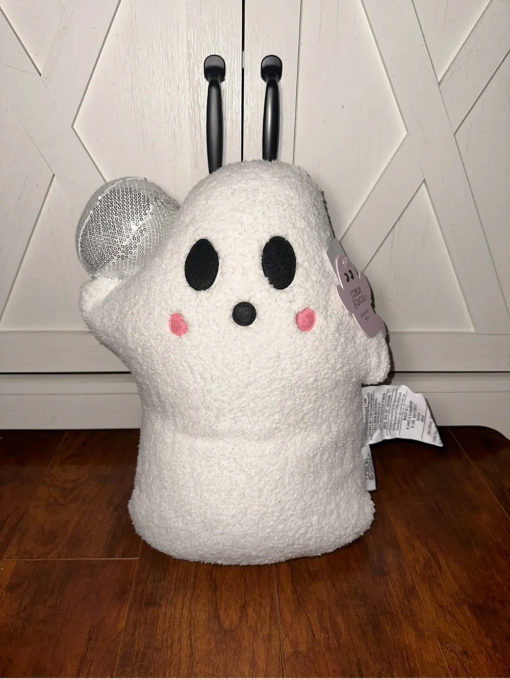 Goblin & Ghouls Ghost Plush Pillow with Disco Ball