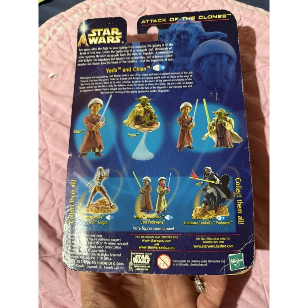 2002 MOC STAR WARS AOTC YODA & CHIAN ACTION FIGURES HASBRO