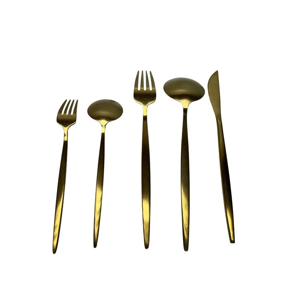 Flatware gold cutlery