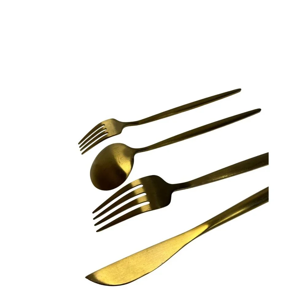Flatware gold cutlery
