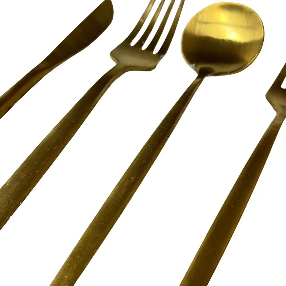 Flatware gold cutlery