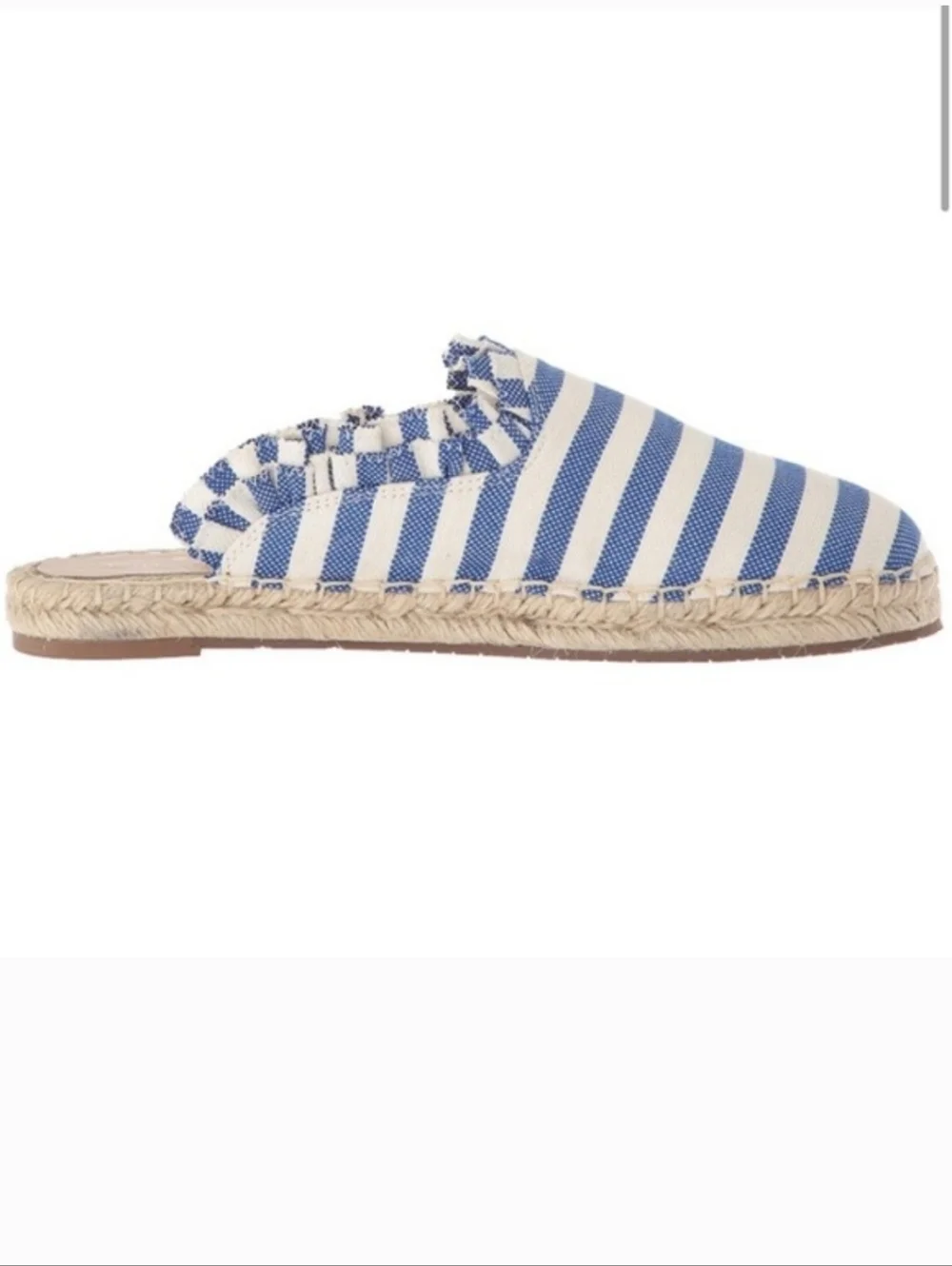 Kate Spade Laila striped canvas espadrille mules, Sz 7.5