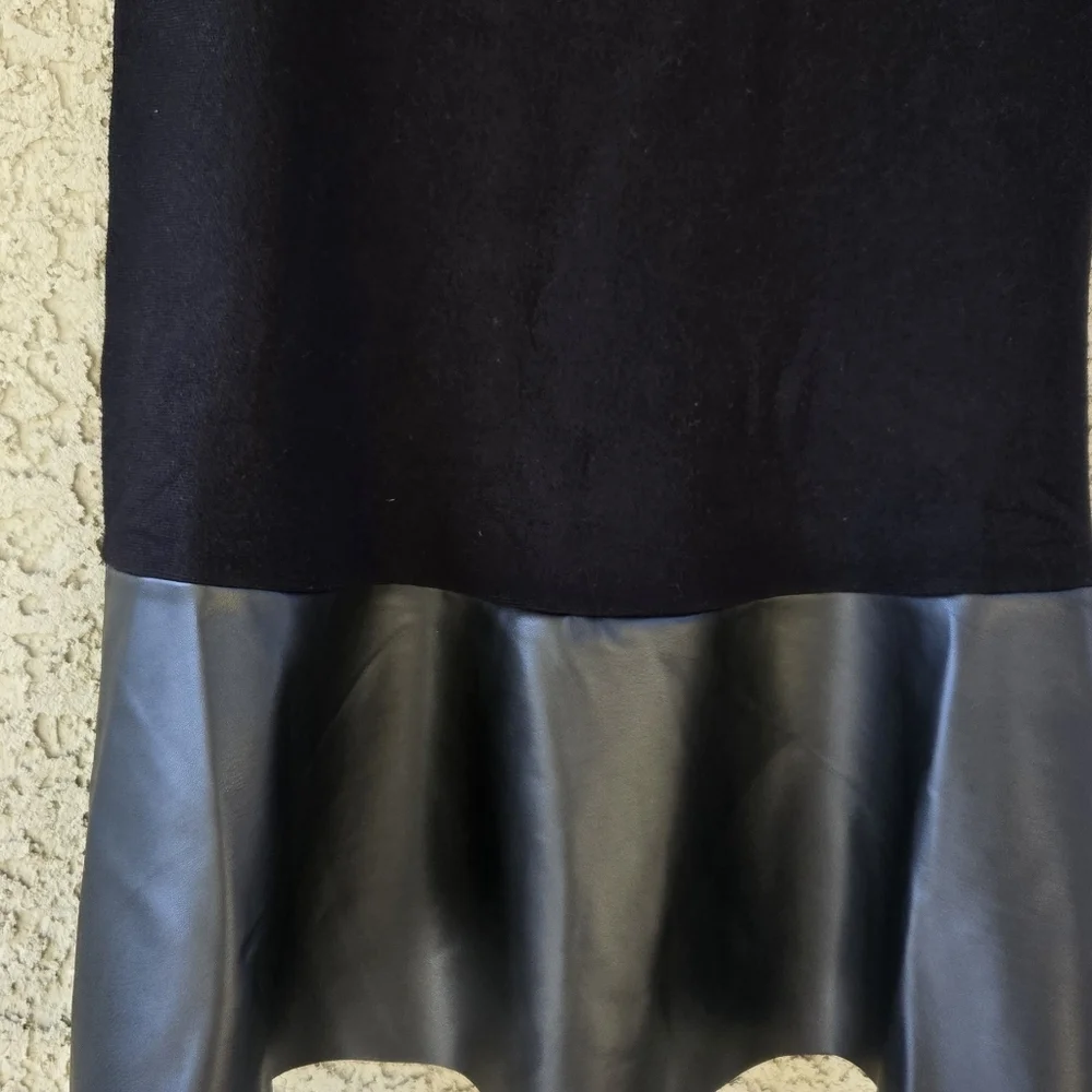 Sioni Milano Leather Trim Skirt