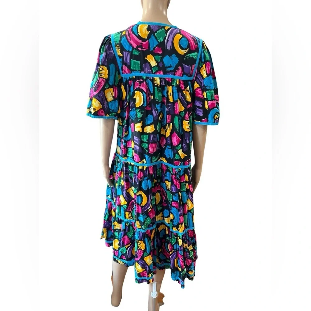 Vintage neon floral
