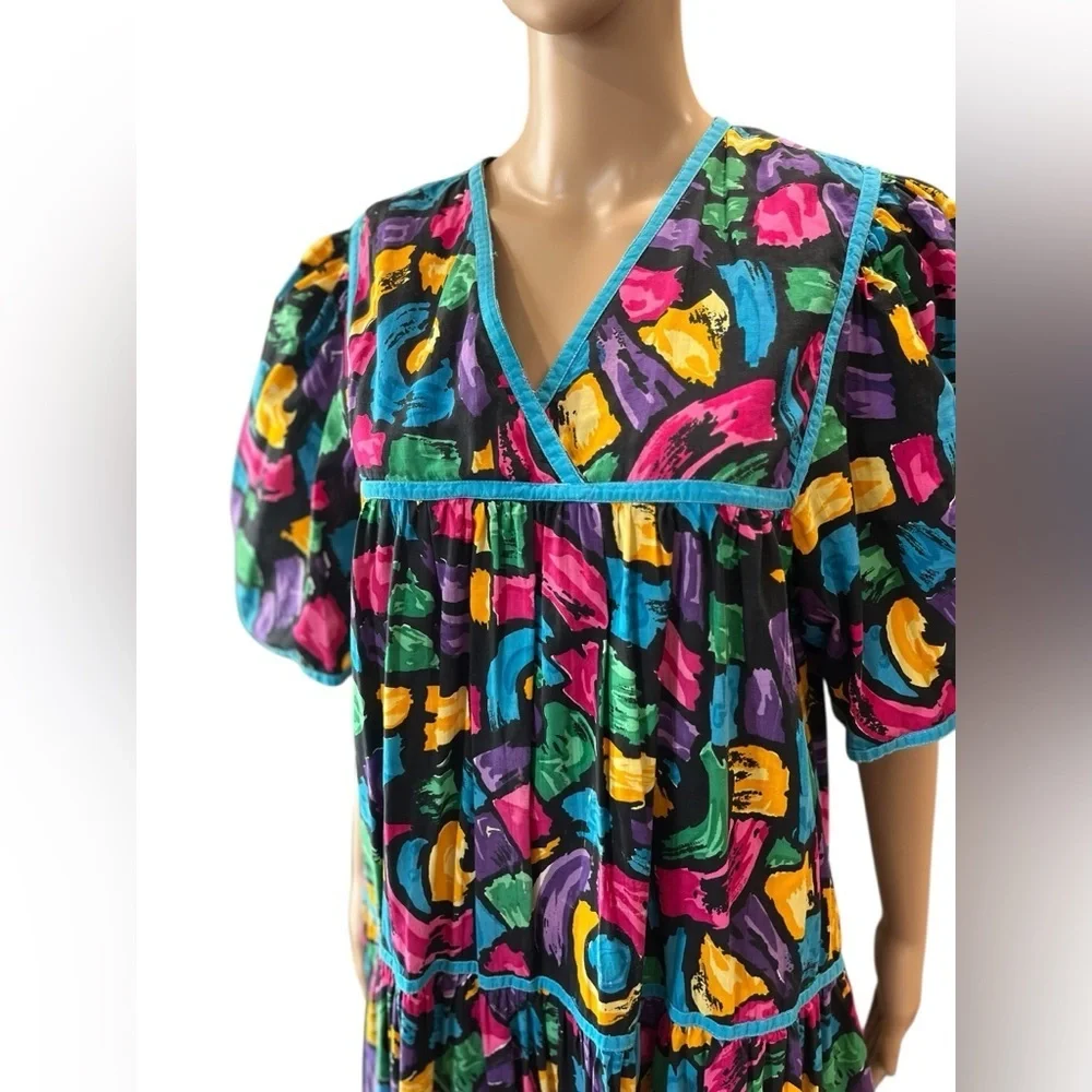 Vintage neon floral