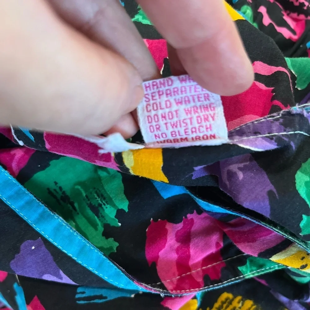 Vintage neon floral