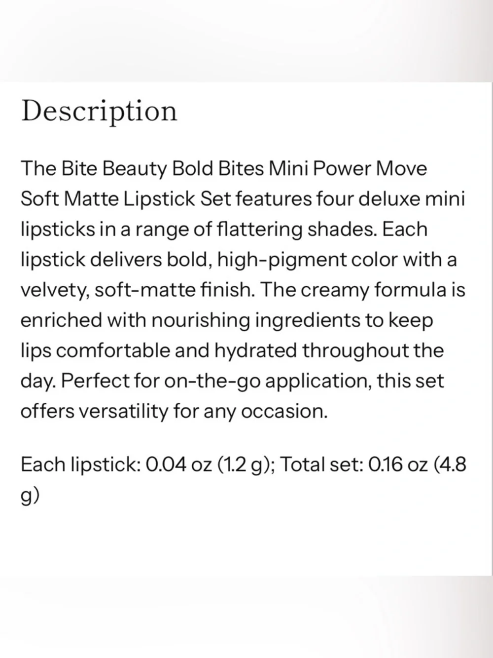 Bite Beauty *four deluxe