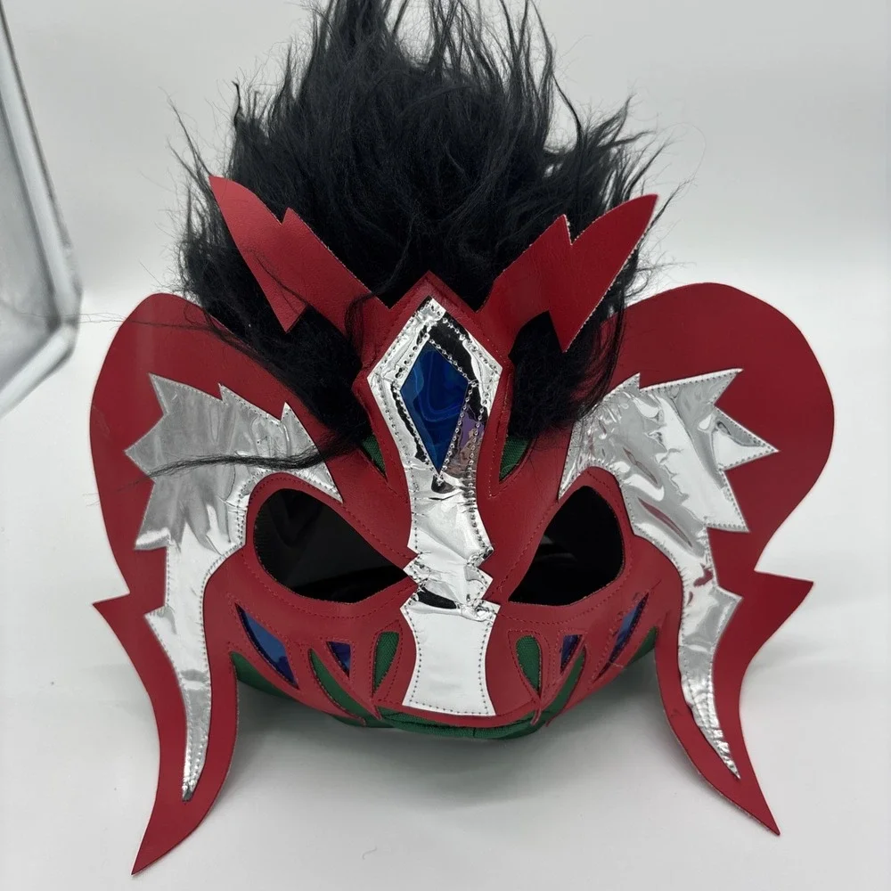 Lucha Libre Dress Up MaskMade With Red Leather. Excellent Used‎ Condition.