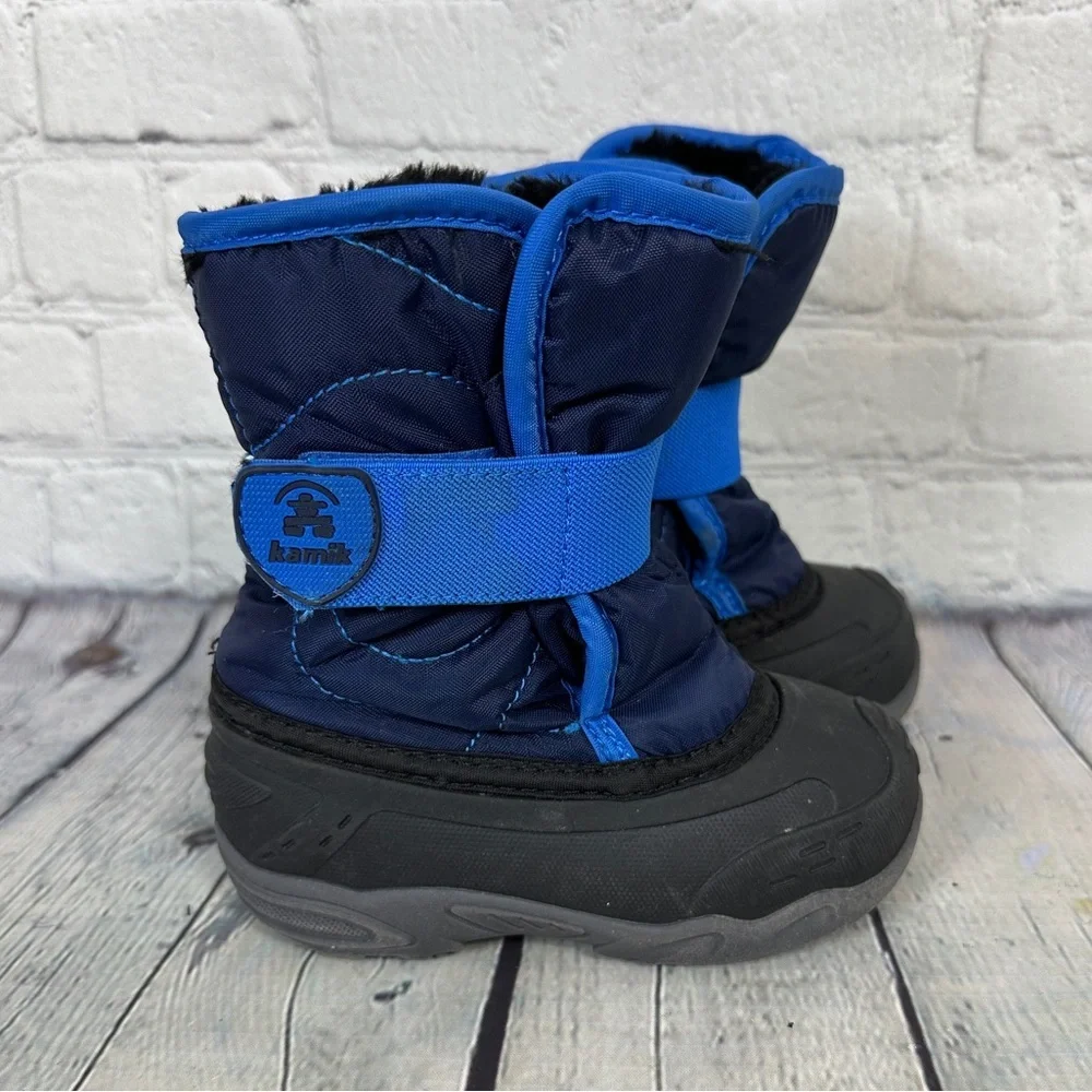 Kamik Snowbug winter boots blue size toddler 8