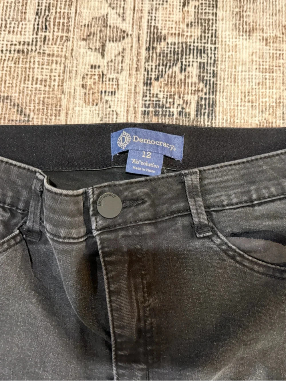 Democracy High-Rise Jet Black Slim Jeans