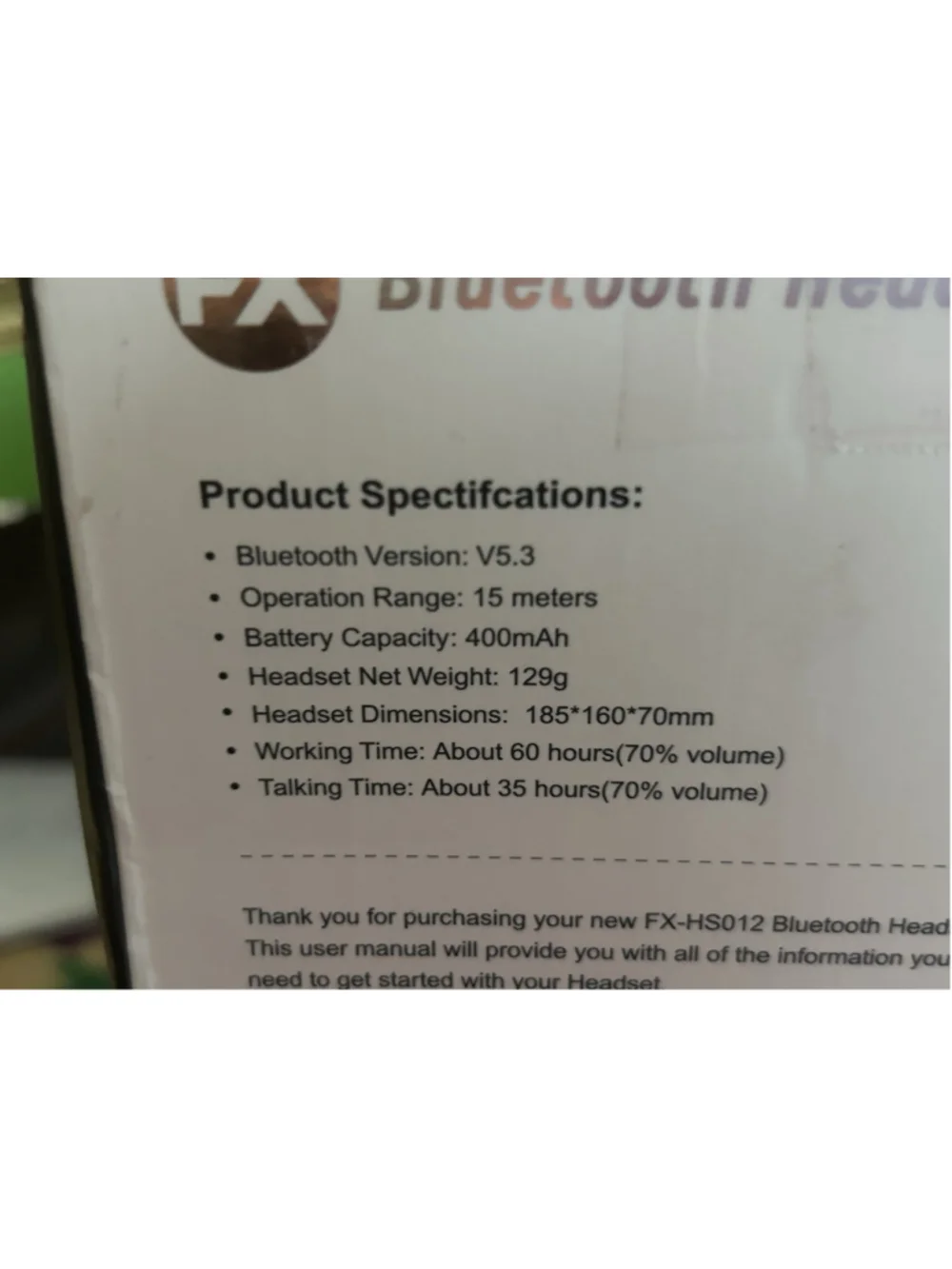 FX headset bluetooth