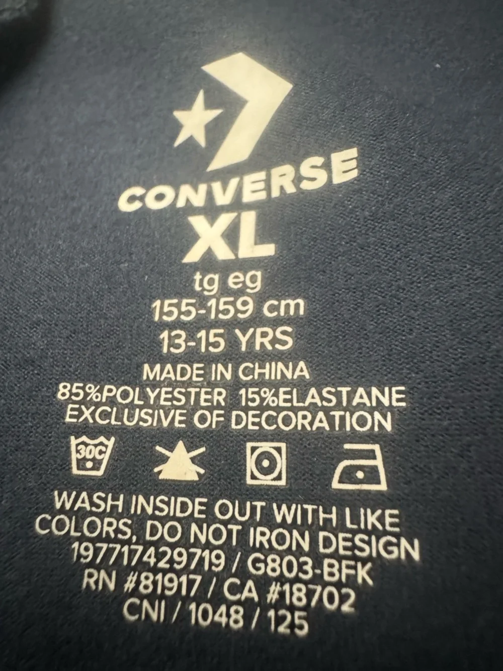 Converse Girls' Navy Logo Leggings