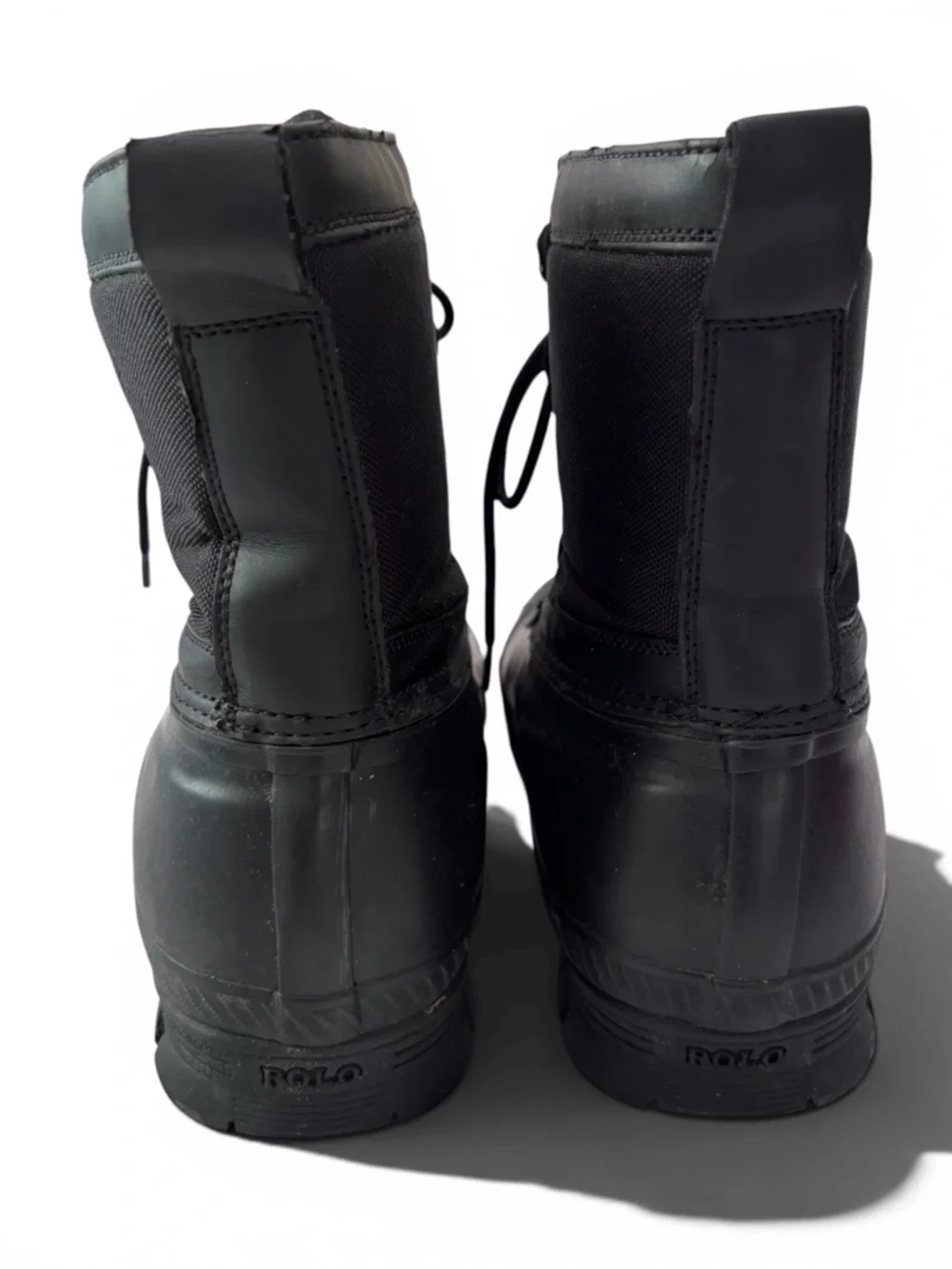Polo Ralph Lauren Crestwick Duck Boots Black Waterproof Winter Men’s 10