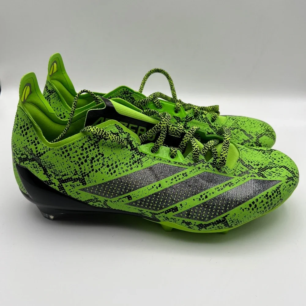 Adidas‎ Adizero Electric Football Cleats Mens 10.5 Lime Green Black Graphic