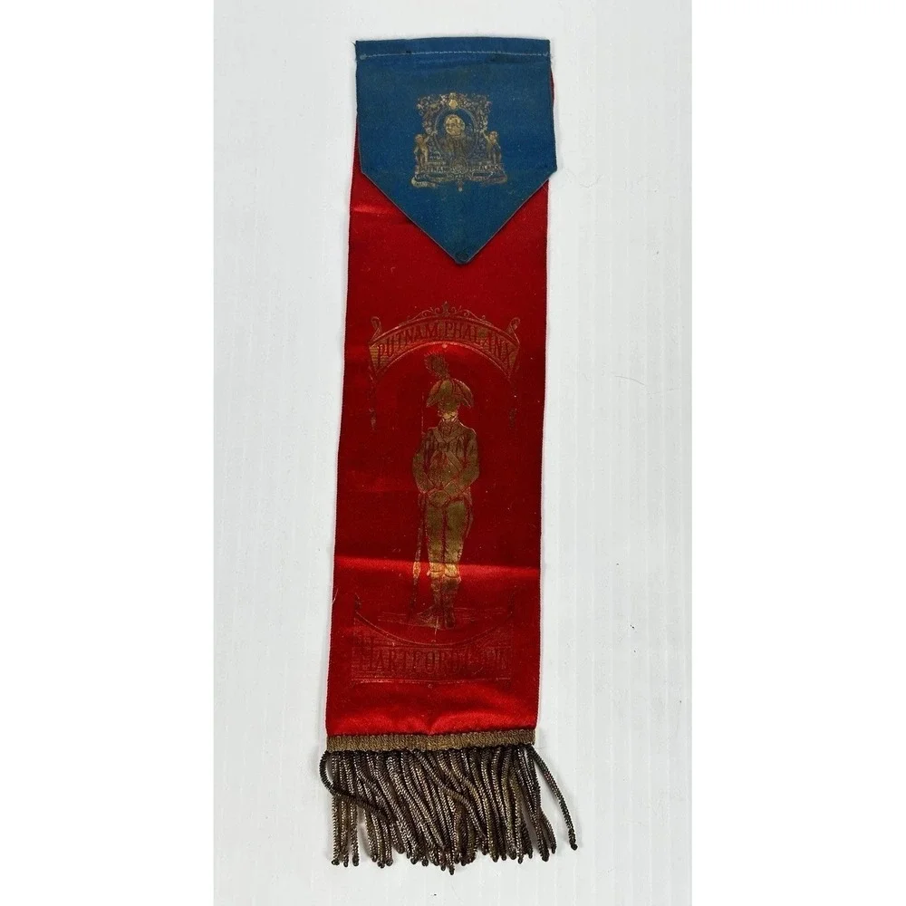 Antique Putnam Phalanx‎ Hartford CT Veterans Ribbon Military Dared To Follow