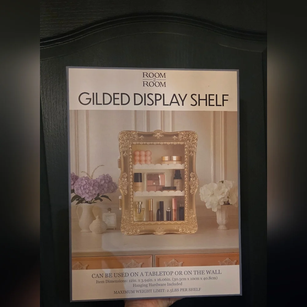 TikTok VIRAL Vanity Display Shelf Room2Room Gilded Gold Shelf