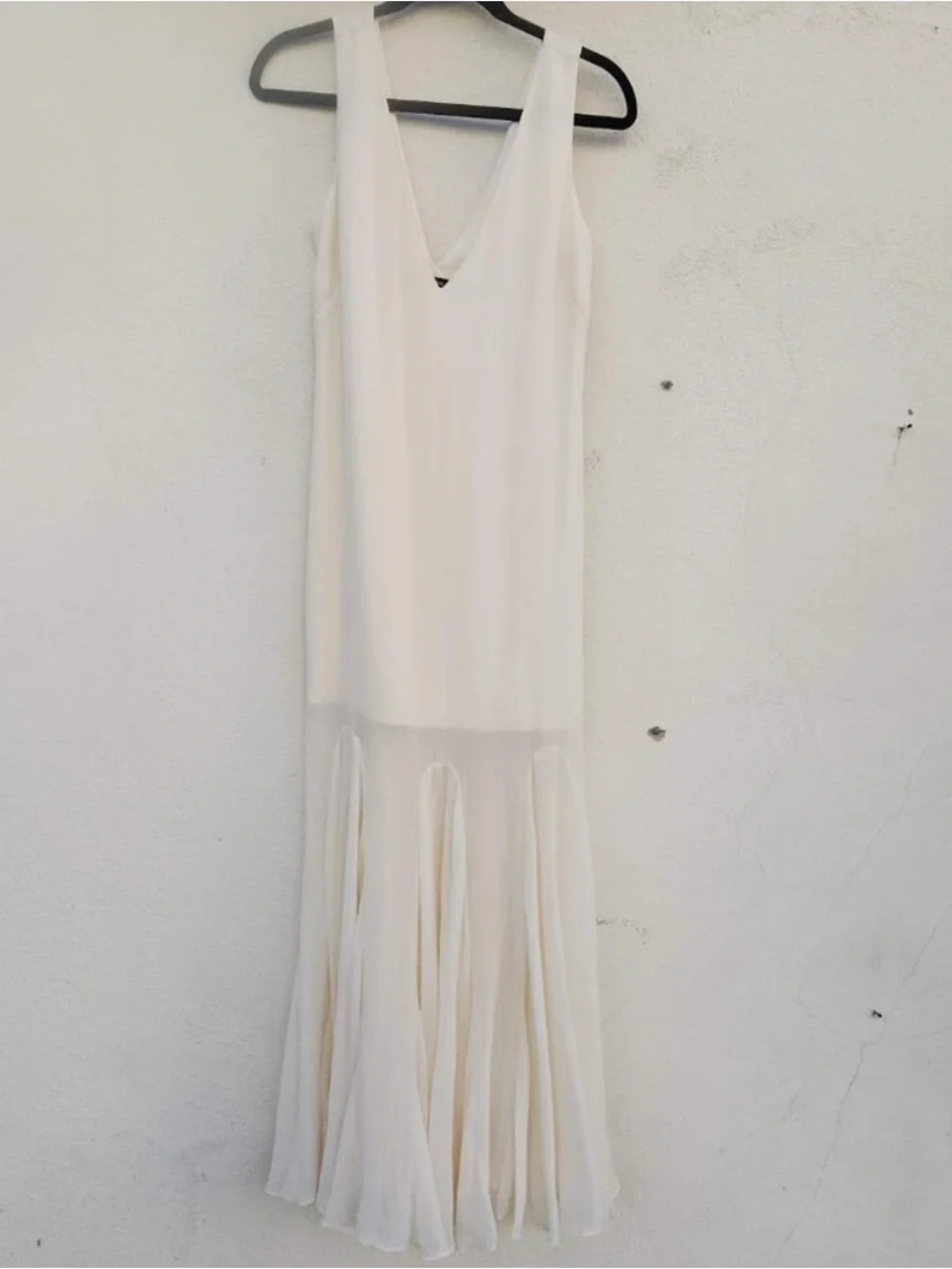 Abercrombie & Fitch Plunge Godet Skirt Maxi Dress
