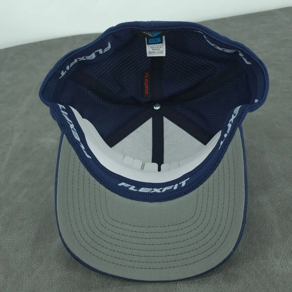 The Everglades Club Golf Hat L/XL Navy Stretch Fit Embroidered‎ Performance