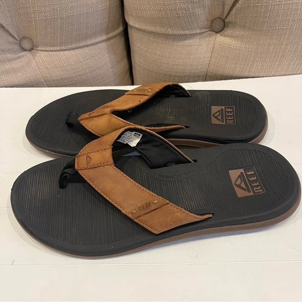 Reef Mens 9 Santa Ann Summer Beach Holiday Sandals Flip Flops