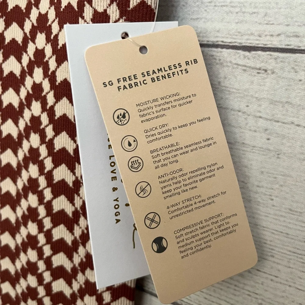 Spiritual Gangster | NWT Seamless Jacquard Leggings