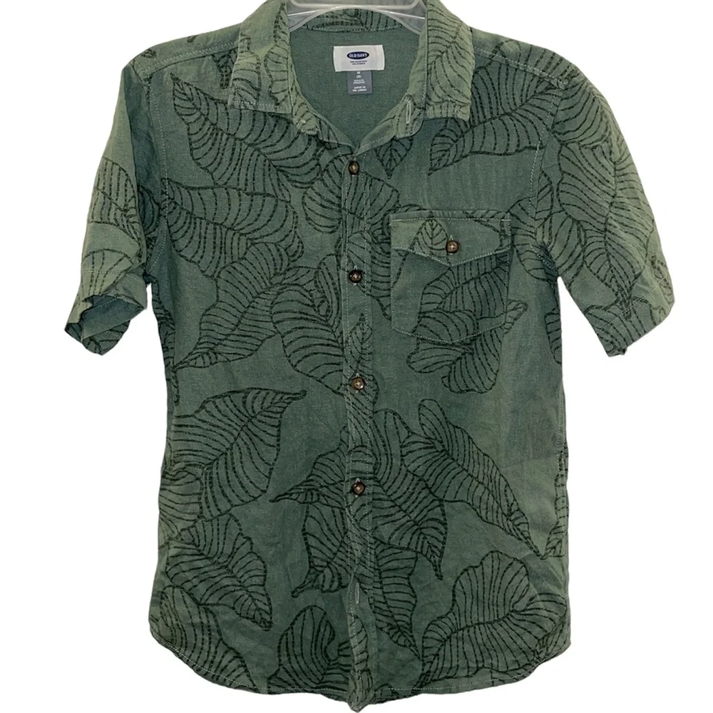 Old Navy Boys’ Summer Patterned Youth Button Down