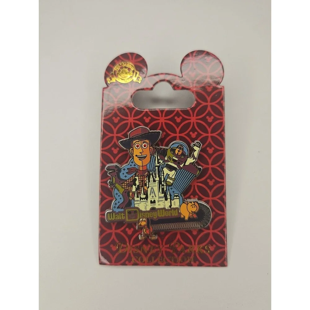 WDW Toy Story Characters with Castle Disney World Parks Pin Trading Woody Buzz‎
