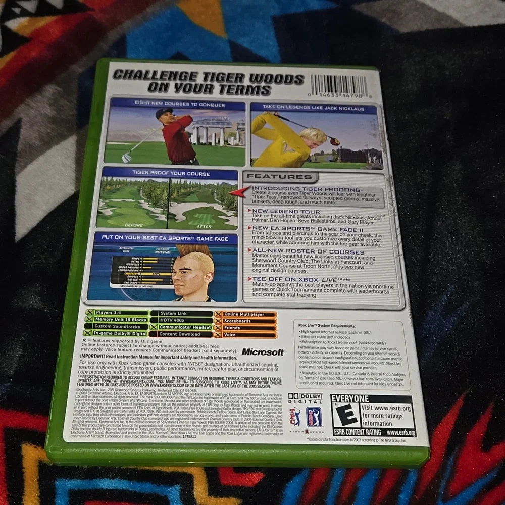 Xbox Video Games Madden 2005 and Tiger Woods PGA Tour 2005