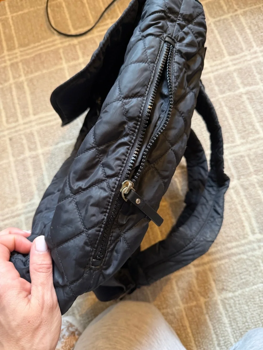 kate spade quilted nylon