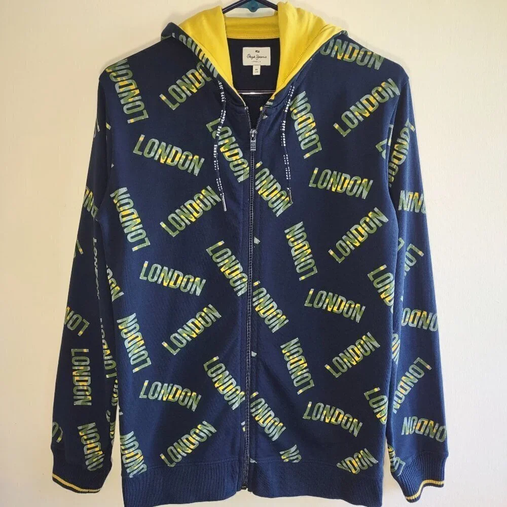 Pepe Jeans London Full Zip Hoodie Call Out  Youth Size Large 16