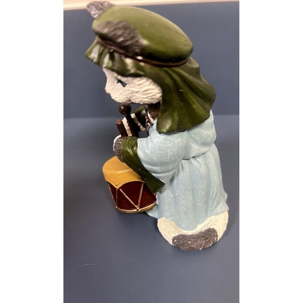 The Bradford Exchange #7 Drummer Cat PURR-fect Christmas Nativity Figurine 4.5