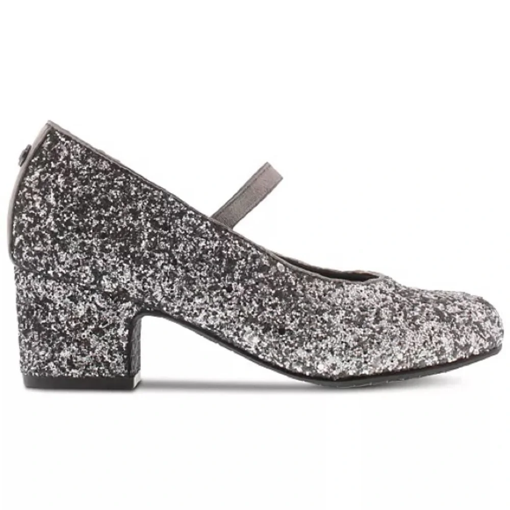 MICHAEL Michael Kors Gemini Dax Glitter Mary Jane Kitten Heel Pumps Ombre Silver