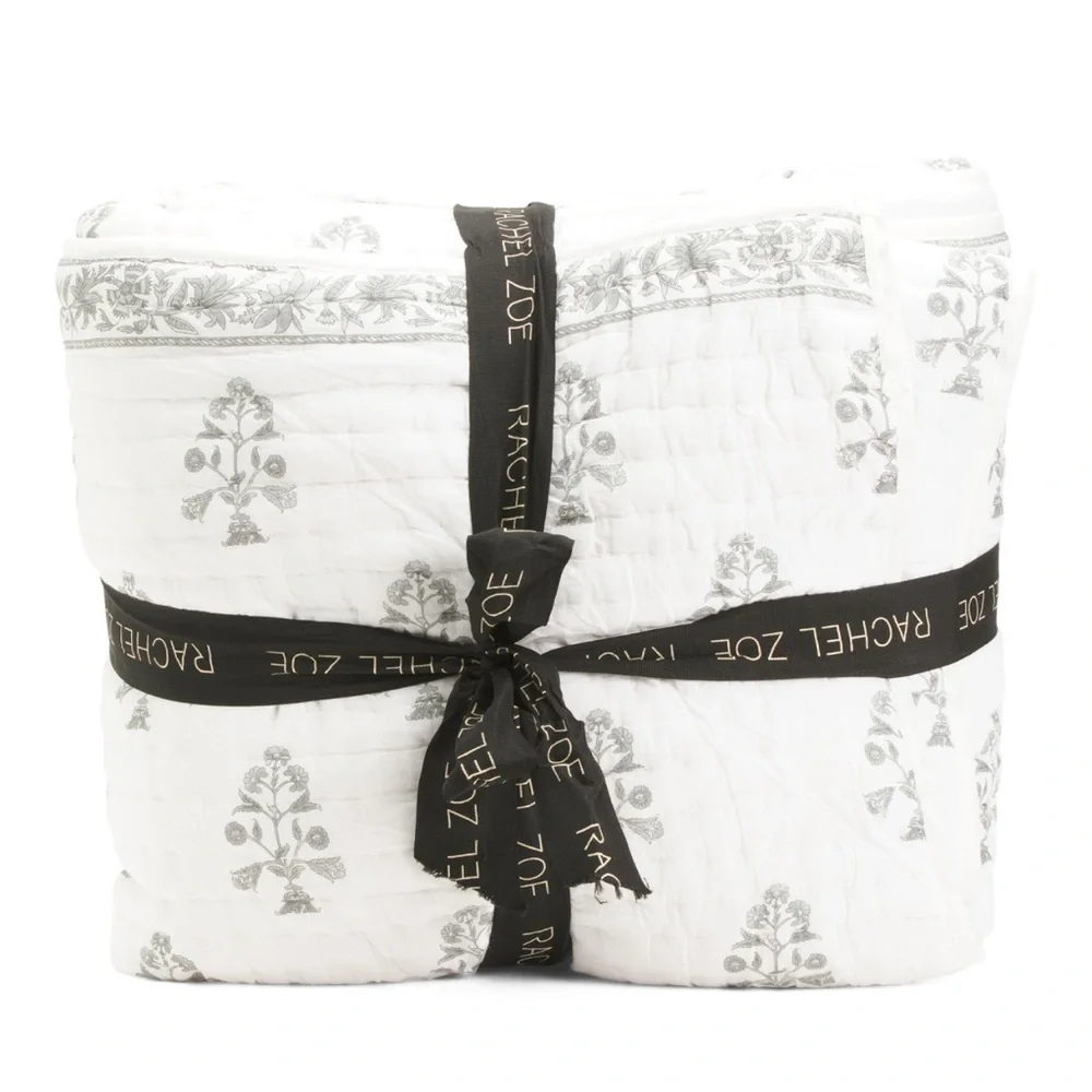 🎉LAST PIECE‎ 🎉RACHEL ZOE Block Print Stitch Quilt