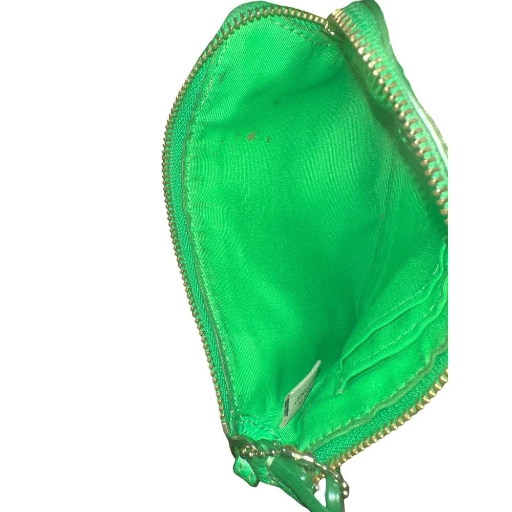 Coach green wristlet