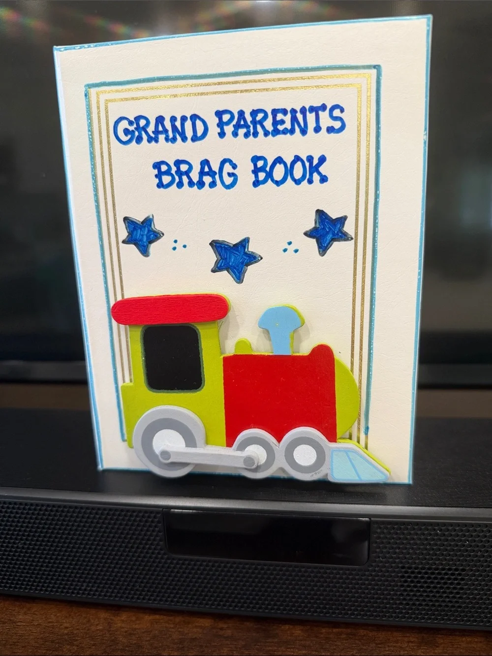 BNWT HANDMADE GRANDPARENTS BRAG BOOK 4 x 6  100 PHOTOS PHOTO ALBUM